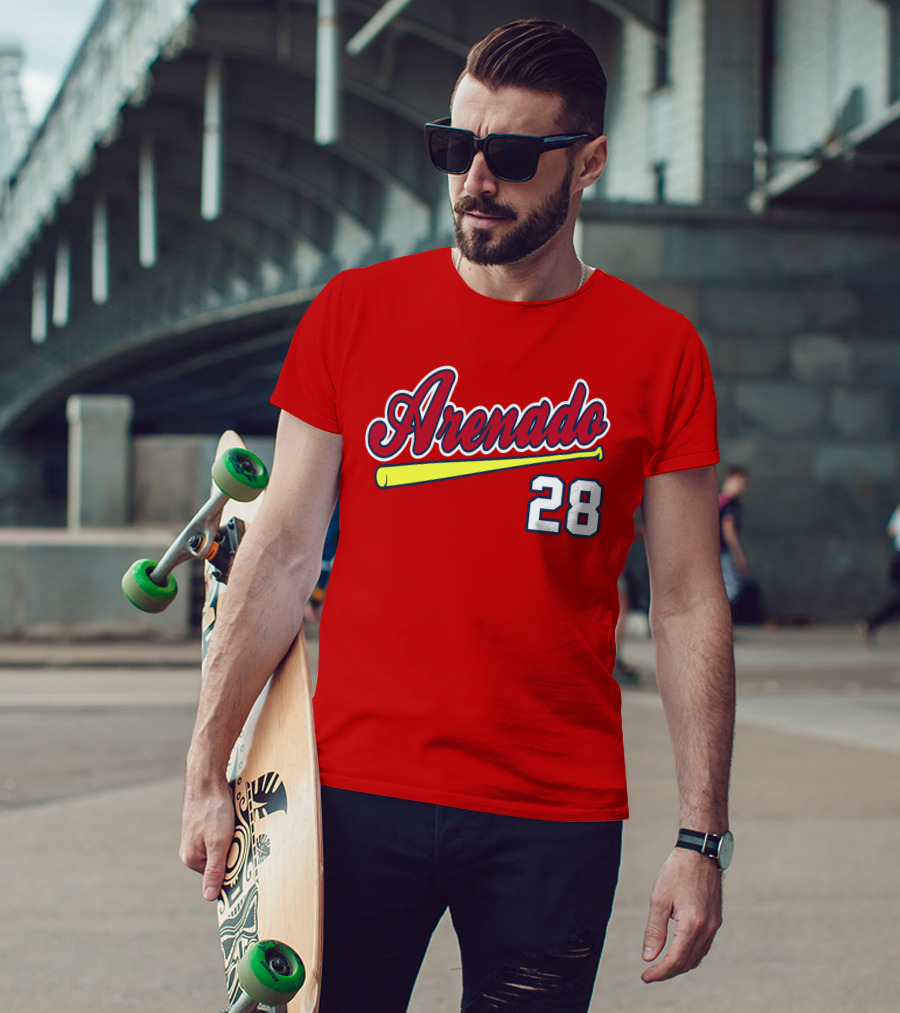 Arenado 28 Cardinals Baseball Bat Jersey T-Shirt
