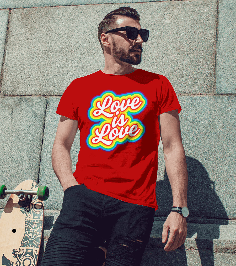 Pride Love Is Love Gender Inclusive Rainbow Toddler T-Shirt