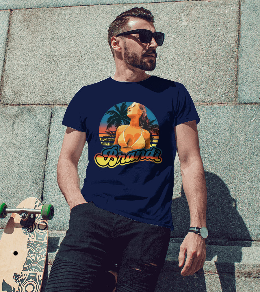 Brandi Lauren Tropical Sunset Palm Trees T-Shirt