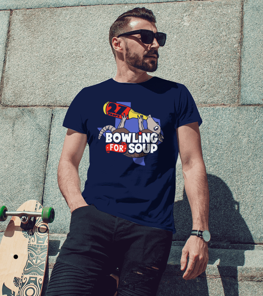 Bowling For Soup 27 Years Armadillo Texas T-Shirt