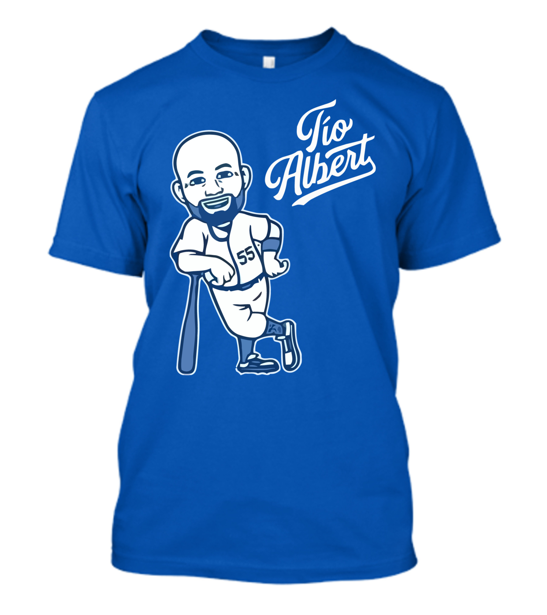 Los Angeles Baseball Tio Albert 55 Cartoon Character T-Shirt