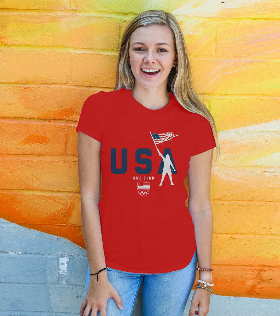 USA Sue Bird Flag Bearer Olympic T-Shirt