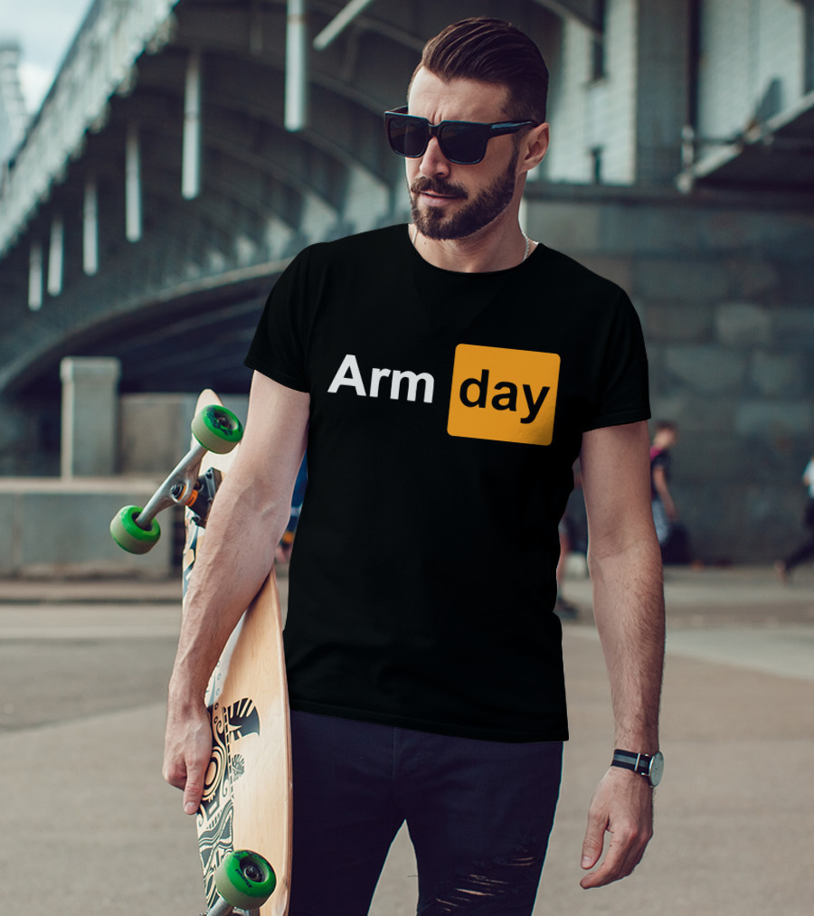 Arm Day Bodybuilding Workout Gym Motivation T-Shirt