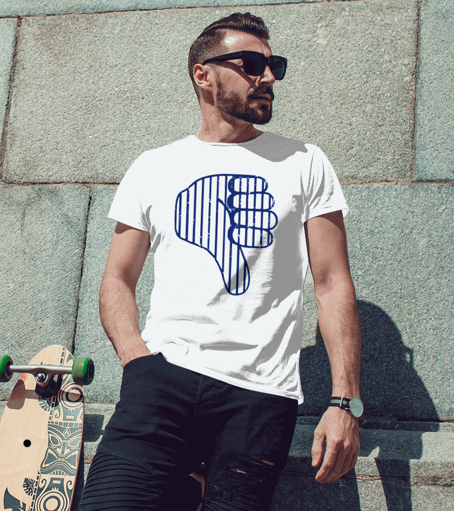 Thumbs Down New York Baseball Todd Frazier Striped T-Shirt
