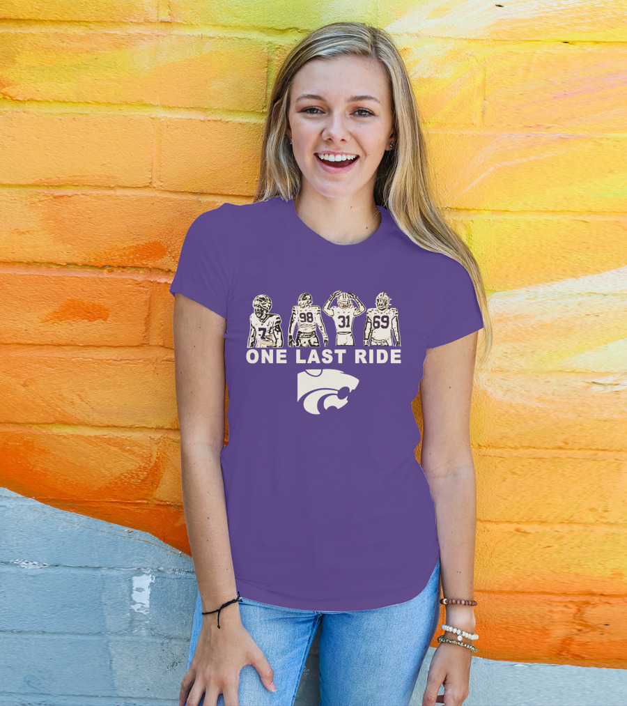 K-State Football One Last Ride Wildcats Players T-Shirt