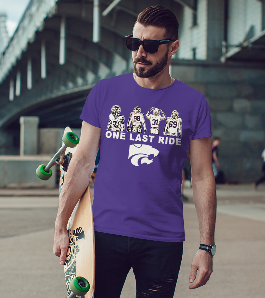 K-State Football One Last Ride Wildcats Players T-Shirt