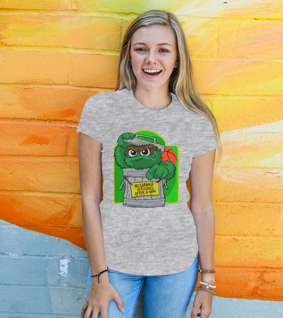 No Garbage Attitudes After A Win Eric Musselman Inspired Furry Trash Can Creature T-Shirt