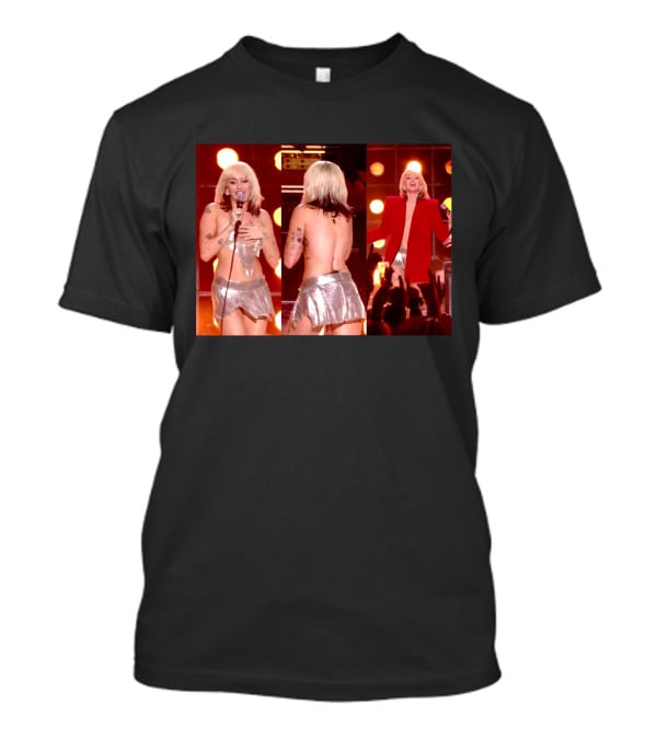 Miley Cyrus Silver Outfit Performance T-Shirt