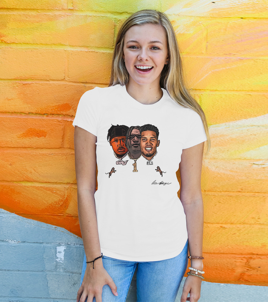 Joe Burrow Tres Amigos GV 1 AB Tiger Faces T-Shirt