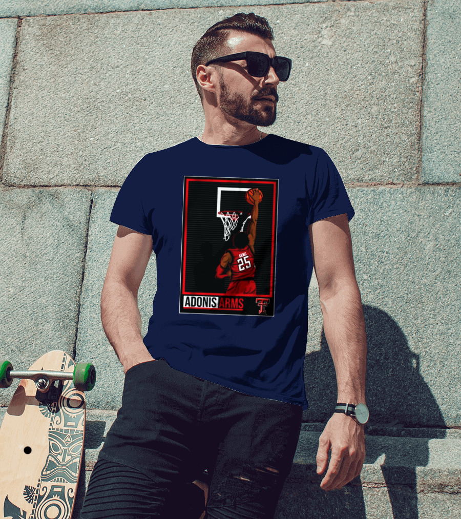Texas Tech Basketball Adonis Arms Dunking 25 T-Shirt