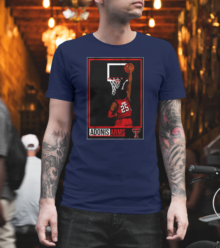 Texas Tech Basketball Adonis Arms Dunking 25 T-Shirt