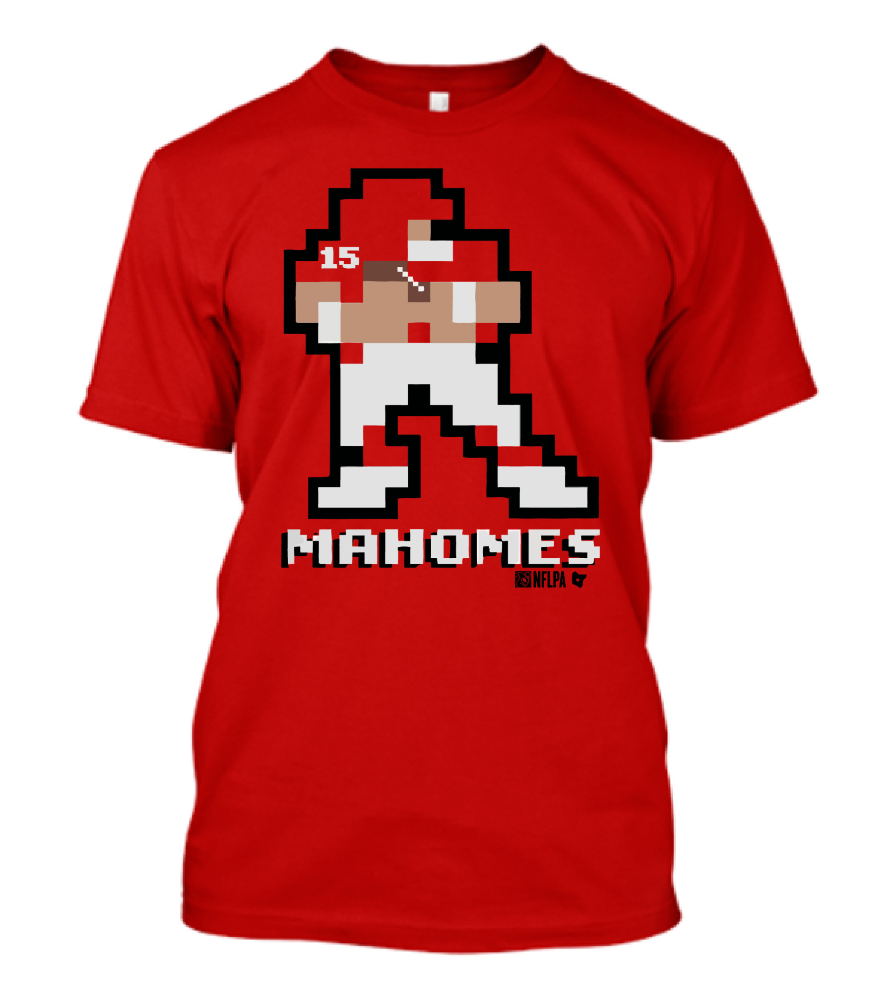 Patrick Mahomes 8 Bit NFLPA Pixelated Player T-Shirt