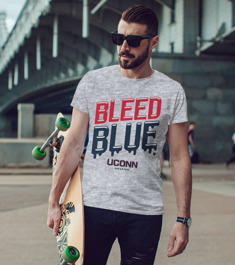 BLEED BLUE UCONN HUSKIES T-Shirt
