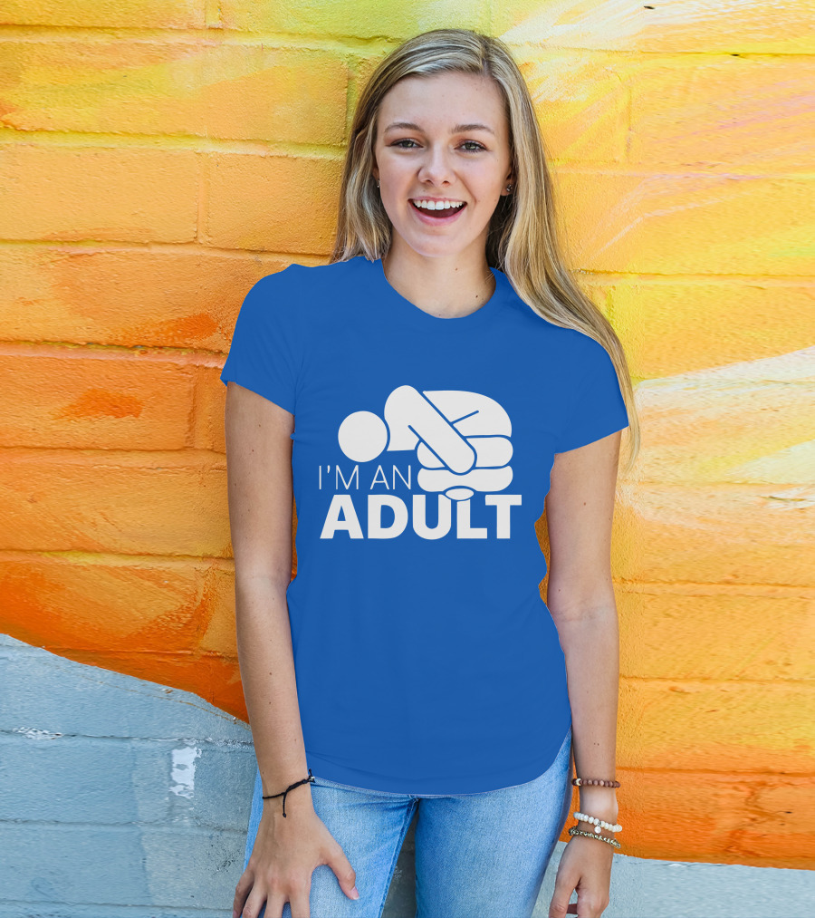 I'm An Adult Finger Circle Game Joke T-Shirt