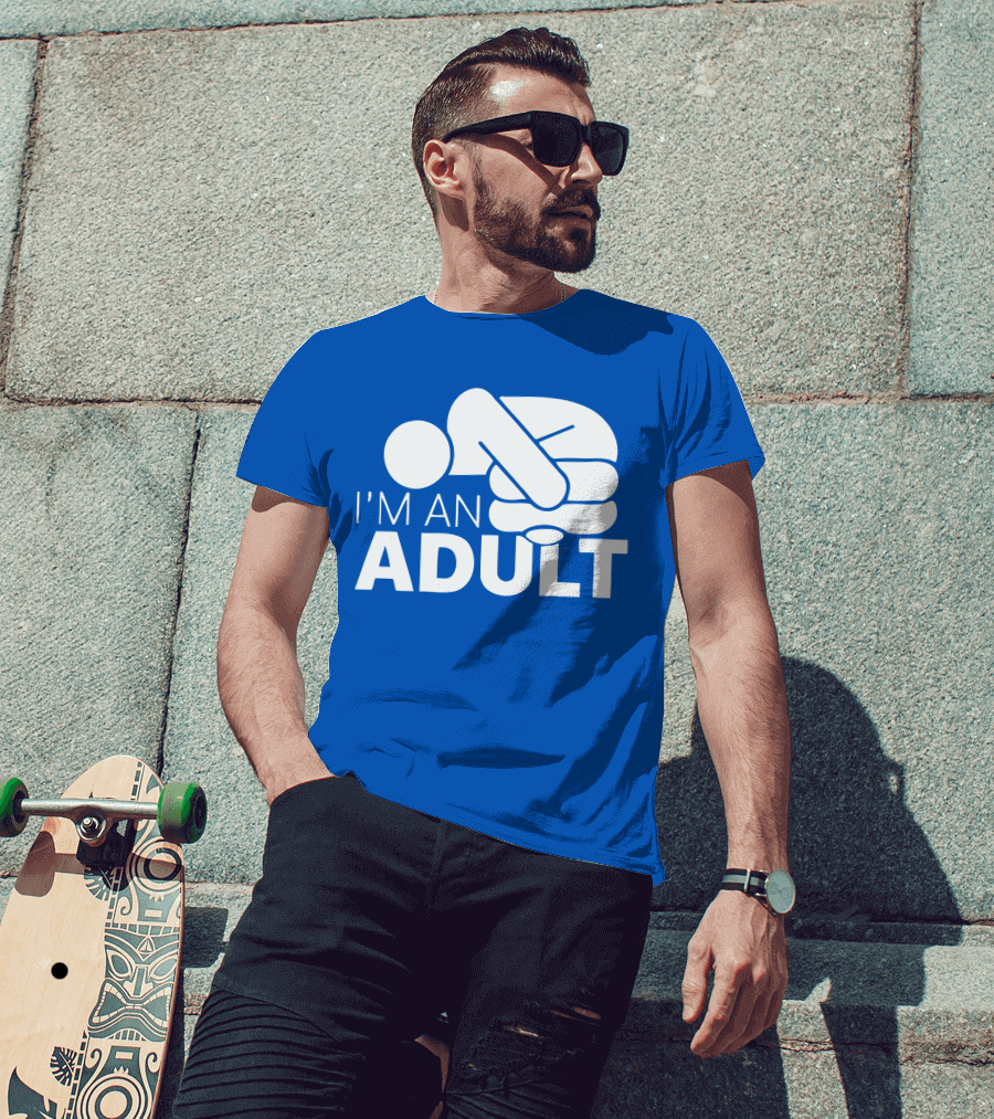 I'm An Adult Finger Circle Game Joke T-Shirt