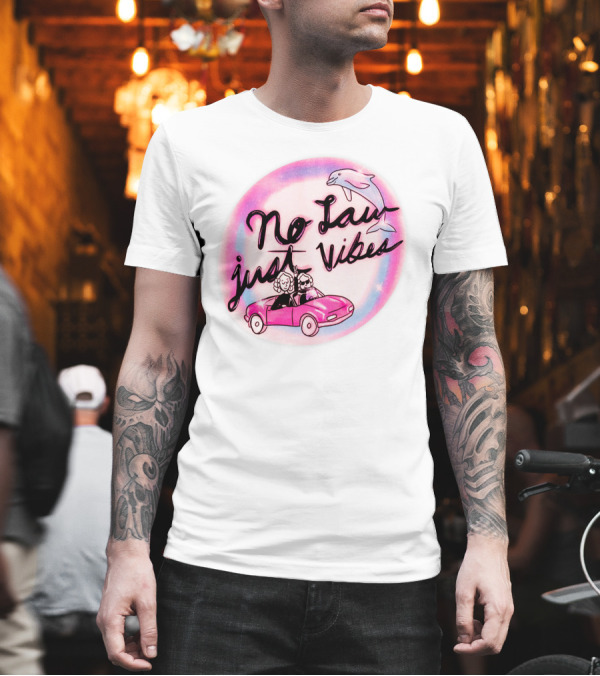 Strict Scrutiny No Law Just Vibes Dolphin Car Adventure T-Shirt Strict Scrutiny No Law Just Vibes Dolphin Car Adventure T-Shirt