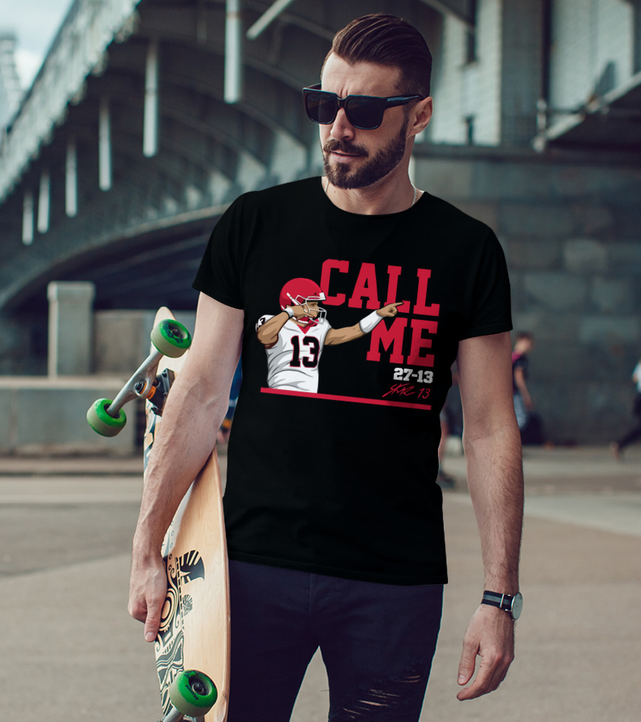Call Me 13 Stetson Bennett X The Players Trunk 27-13 T-Shirt