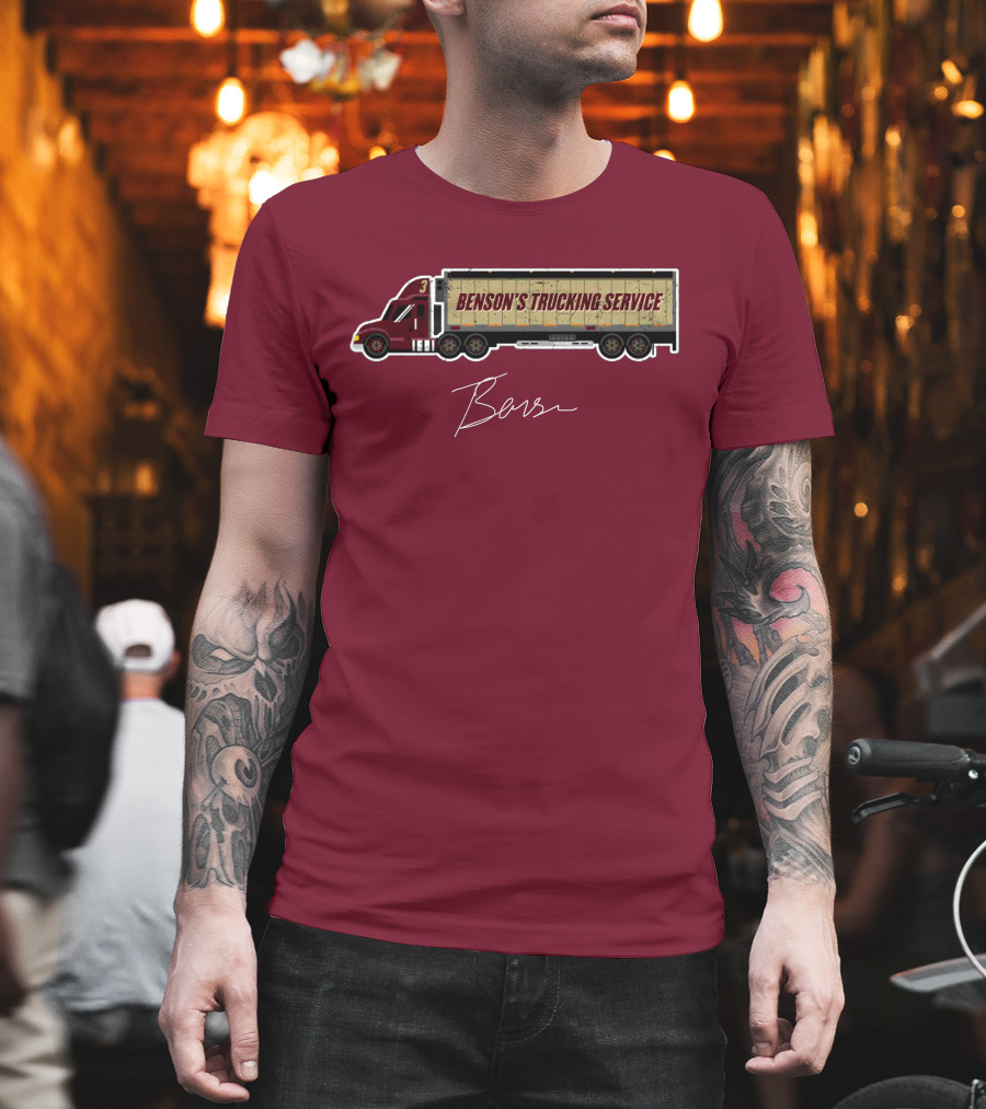 Trey Benson Benson's Trucking Service College WHT T-Shirt