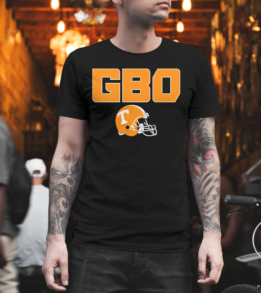 GBO Tennessee Football Go Big Orange T Helmet T-Shirt