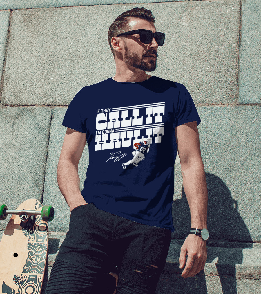 If They Call It I'm Gonna Haul It Tony Pollard 20 Football Player Signature T-Shirt
