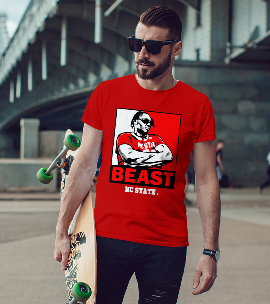 NC State Basketball DJ Burns Beast Shades T-Shirt