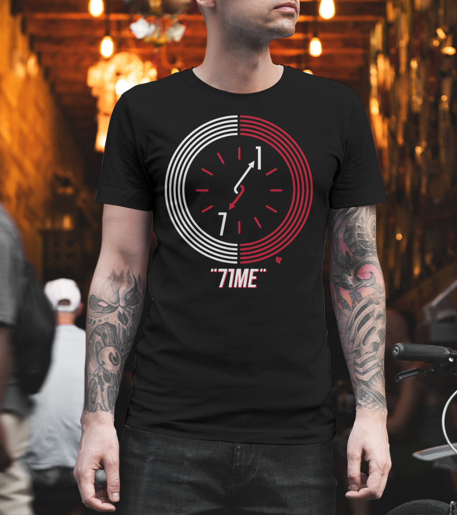 71ME Clock Countdown Red And White Dial T-Shirt