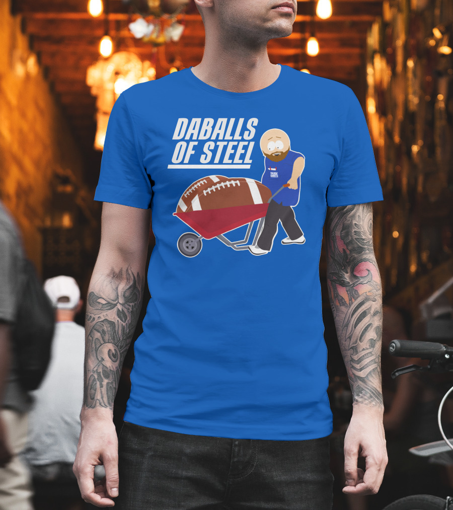 Daballs of Steel Wheelbarrow Football Carrying Soccer Player T-Shirt