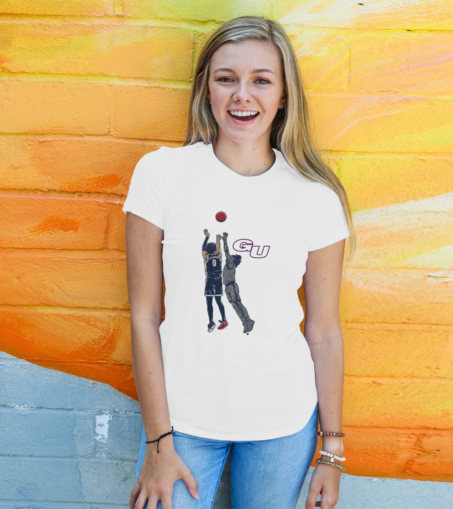 Gonzaga Basketball Julian Strawther Iconic Game-Winning Shot GU T-Shirt