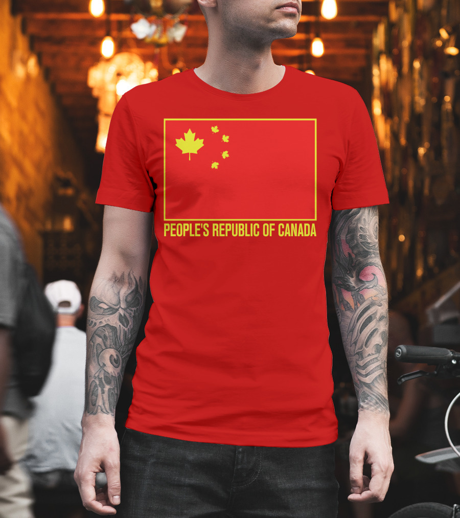W Brett Wilson People's Republic Of Canada Chinese Flag Red Maple Leaves T-Shirt