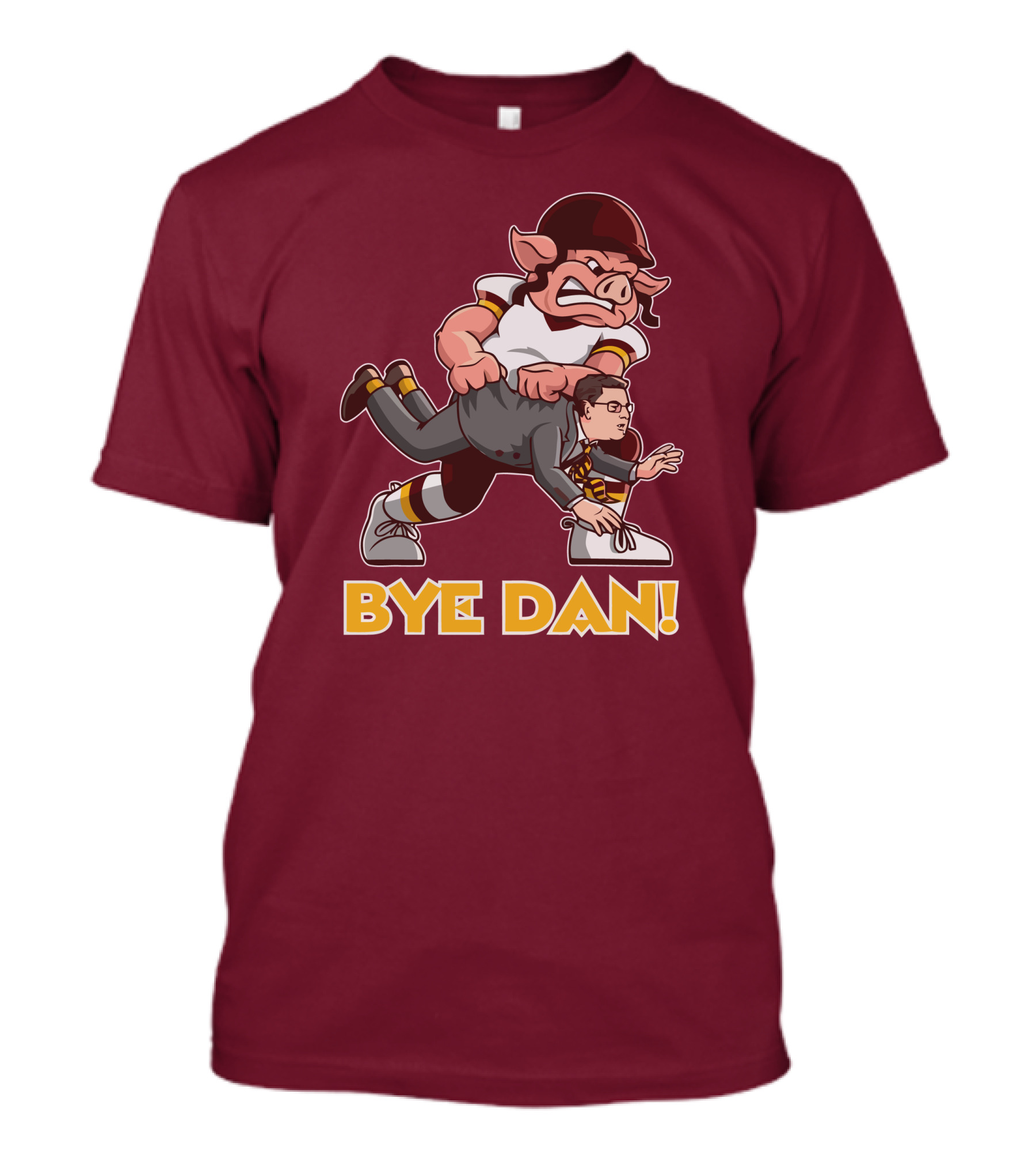 BYE DAN Football Pig Player Carrying A Man T-Shirt