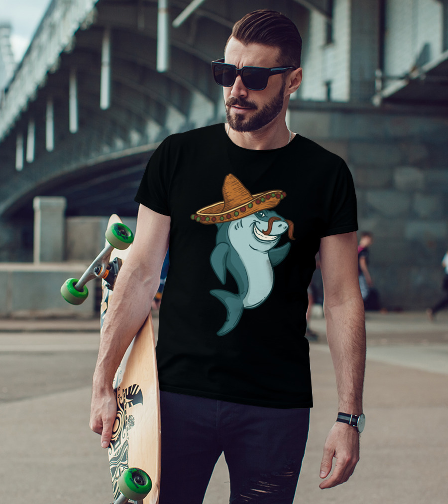 Mexican Shark Sombrero Jawsome Cinco De Mayo Lovers T-Shirt