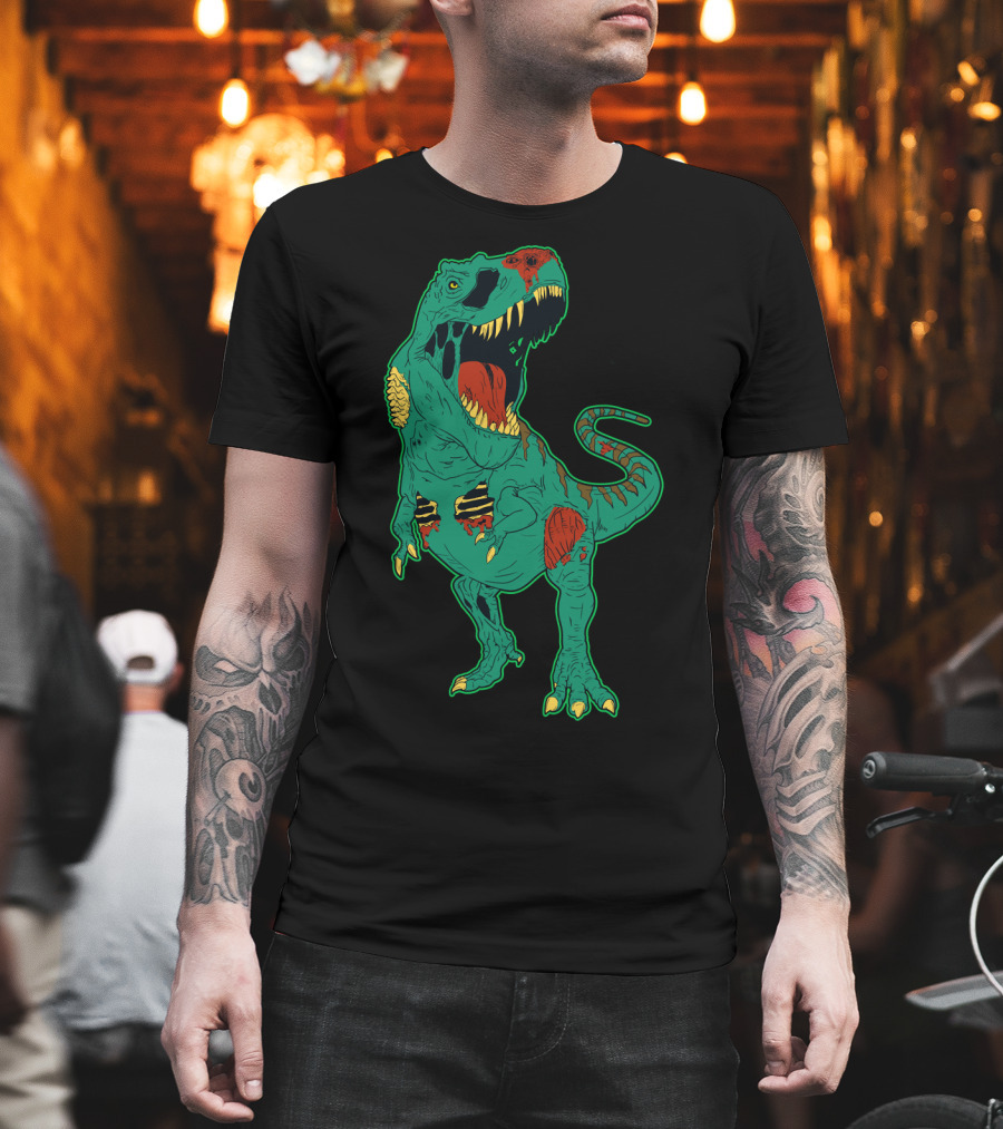 Zombiesaurus Rex Halloween Dinosaur Zombie Trick Or Treat T-Shirt