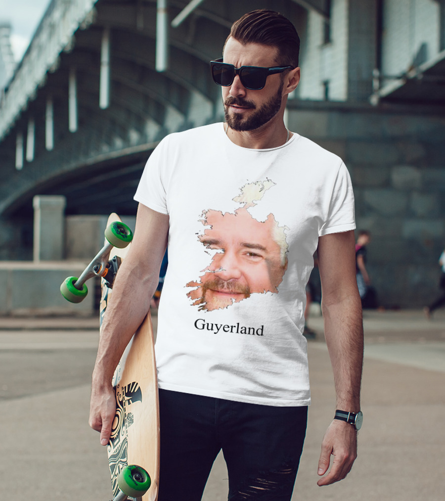 Flavortown Guyerland Mayor Guy Fieri Guyerland Face Map T-Shirt