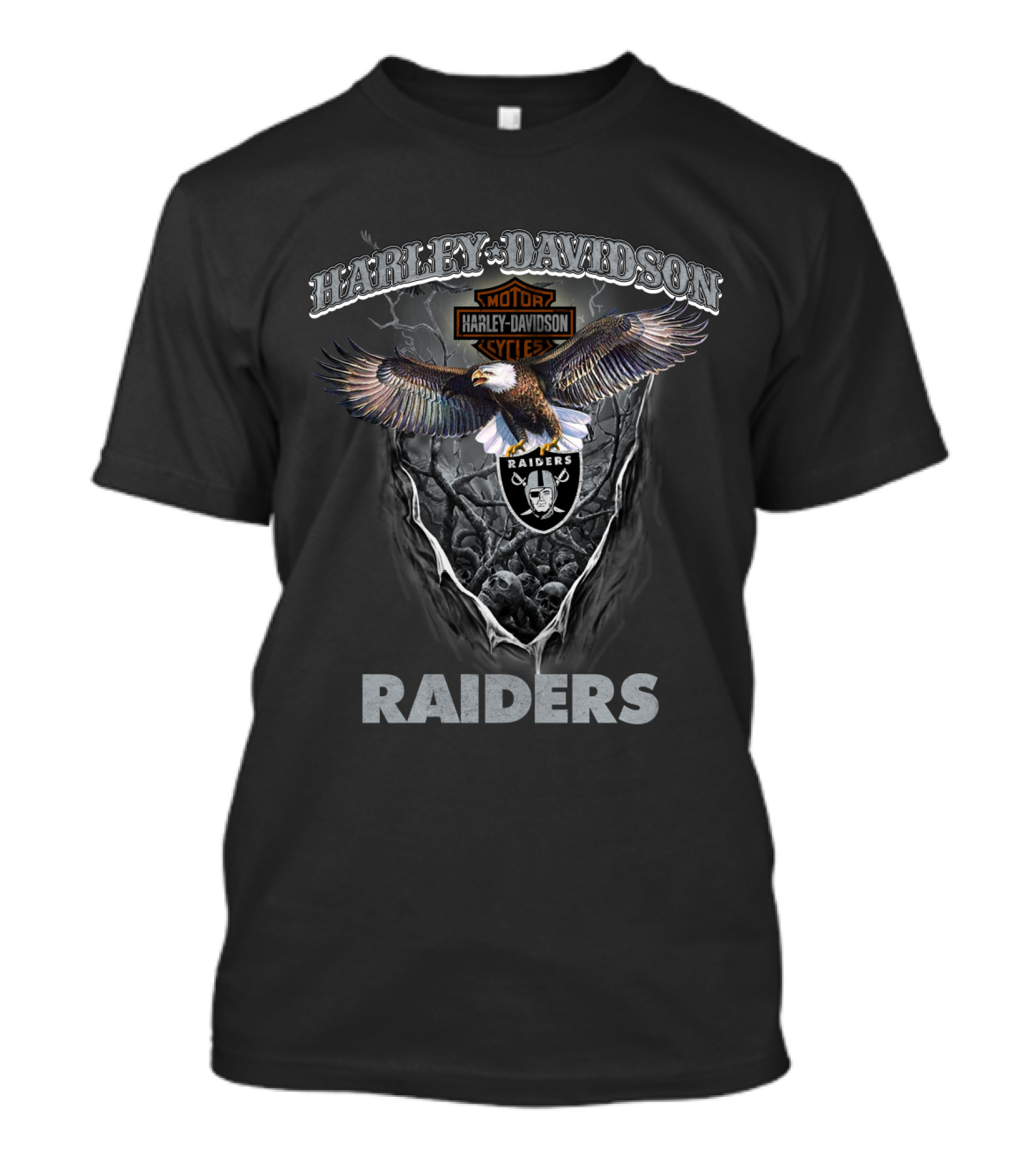 Harley Davidson Motor Cycles Eagle Raiders T-Shirt
