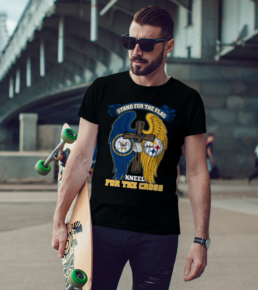 Stand For The Flag Kneel For The Cross Us Navy Pittsburgh Steelers T-Shirt