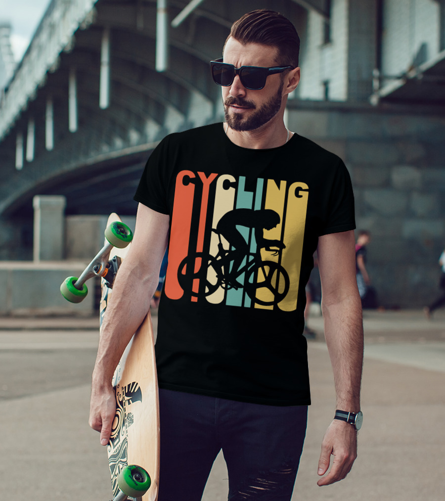 Cycling Retro 1970's Style Cyclist T-Shirt