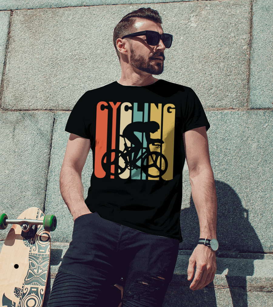 Cycling Retro 1970's Style Cyclist T-Shirt