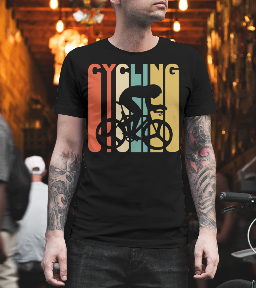 Cycling Retro 1970's Style Cyclist T-Shirt