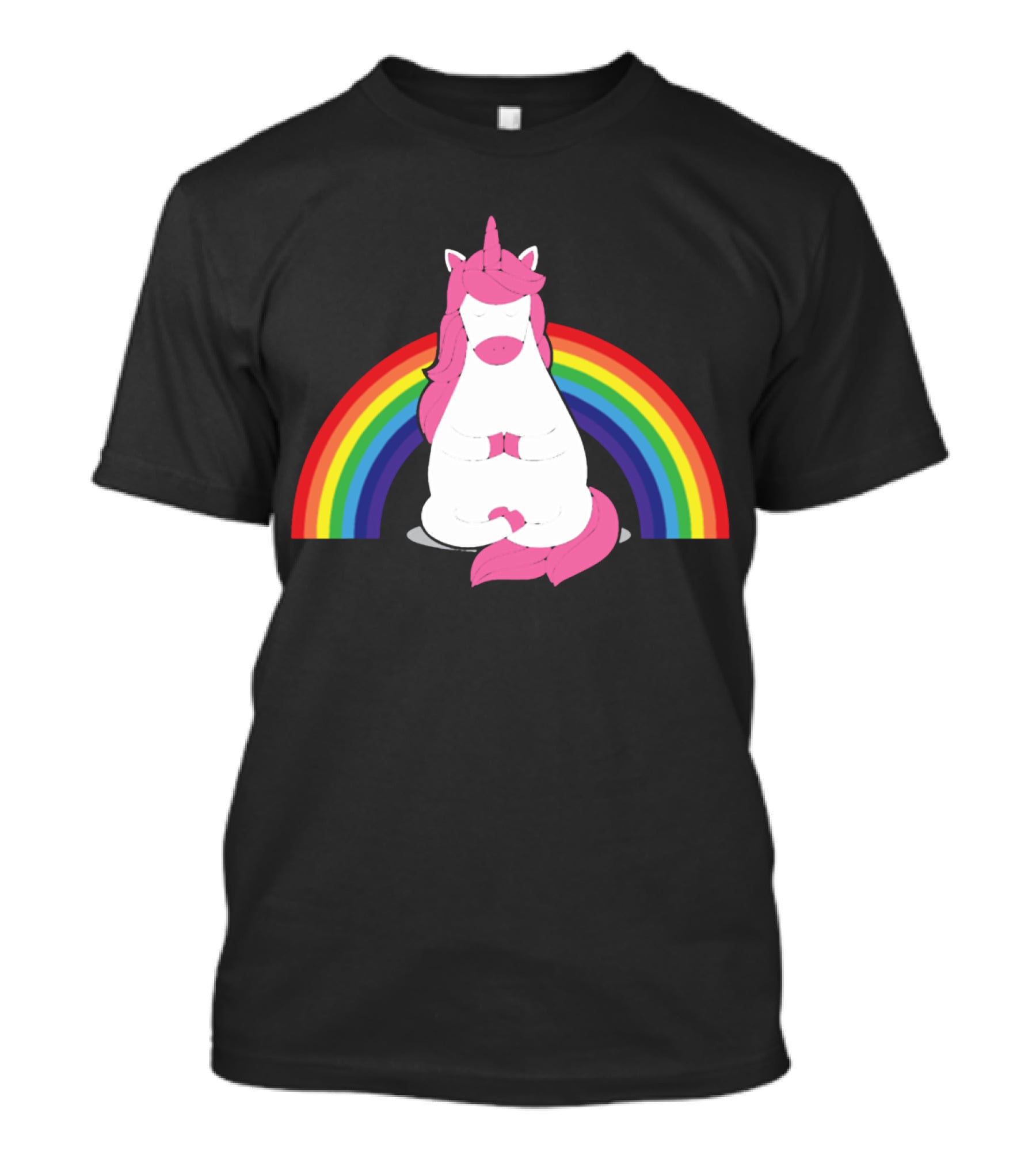 Yoga Unicorn Rainbow Funny Gym Workout Humor Cool Unicorn T-Shirt