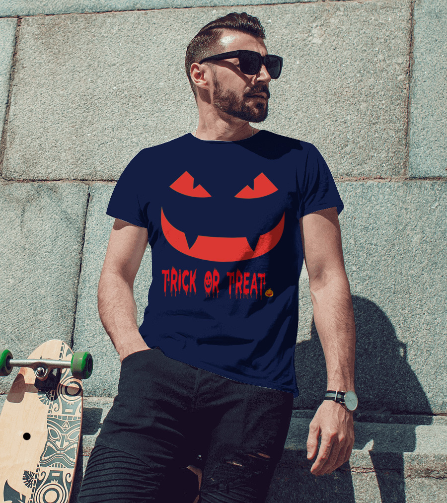 HALLOWEEN Trick Or Treat Jack-o'-Lantern Face T-Shirt