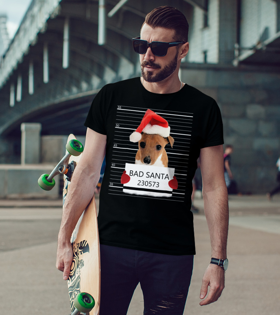 Bad Santa Jack Russell Mugshot 230573 T-Shirt