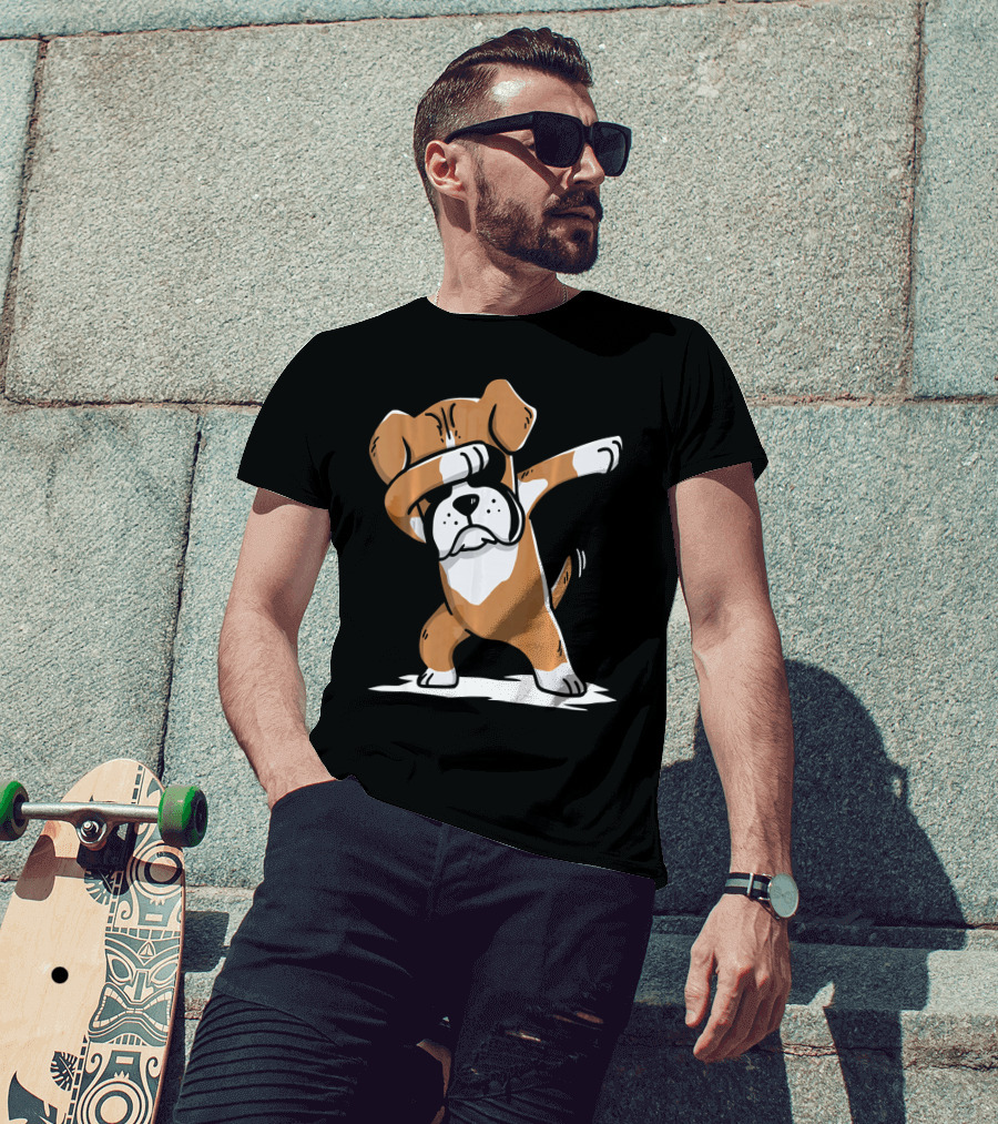 Boxer Dabbing Funny Dog Dab Move Playful Pose T-Shirt