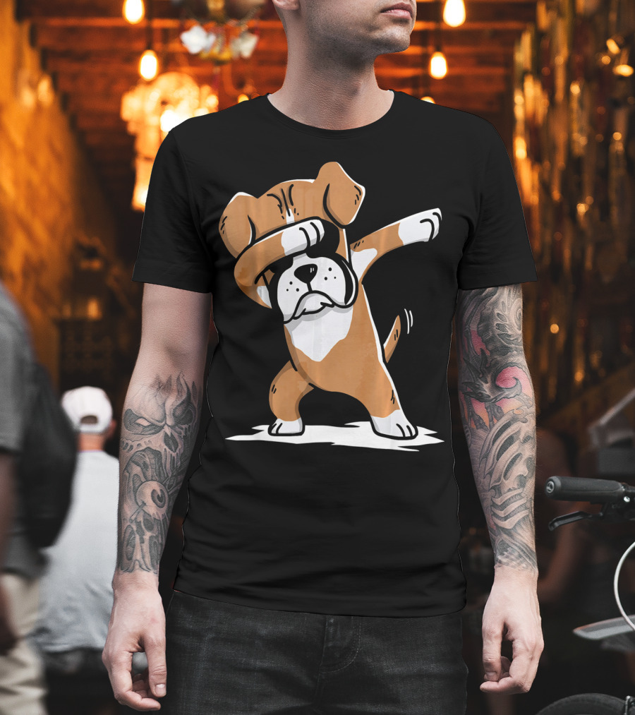 Boxer Dabbing Funny Dog Dab Move Playful Pose T-Shirt