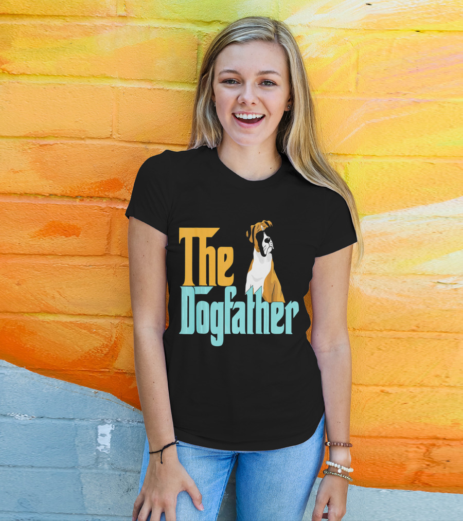 The Dogfather Boxer Vintage Funny T-Shirt