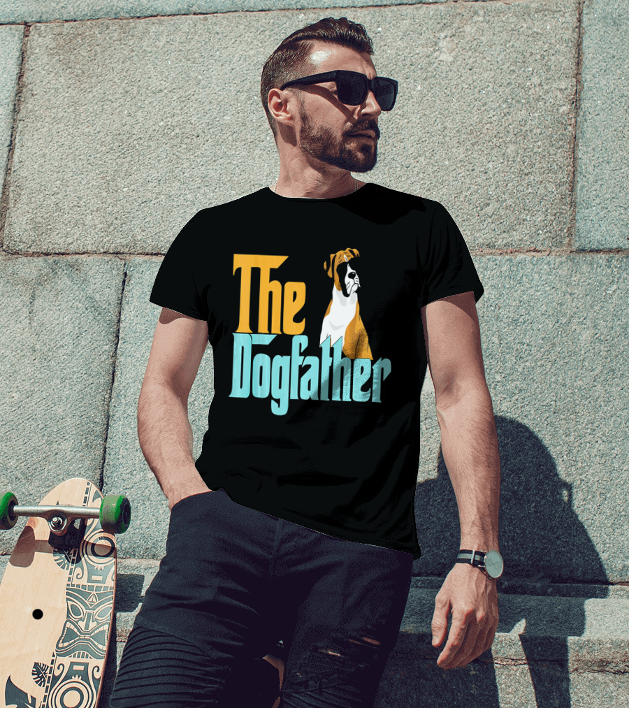 The Dogfather Boxer Vintage Funny T-Shirt