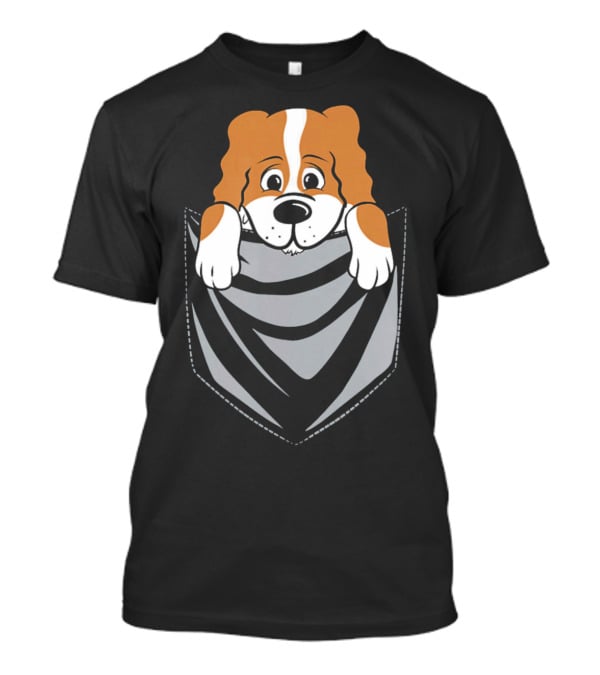 Cavalier King Charles Spaniel Cartoon Pocket Pup T-Shirt