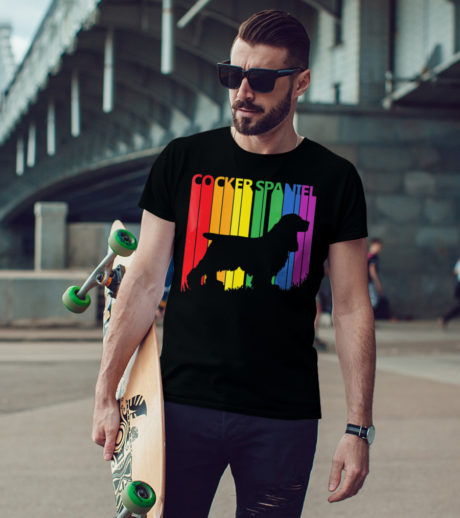 Cocker Spaniel Rainbow T-Shirt