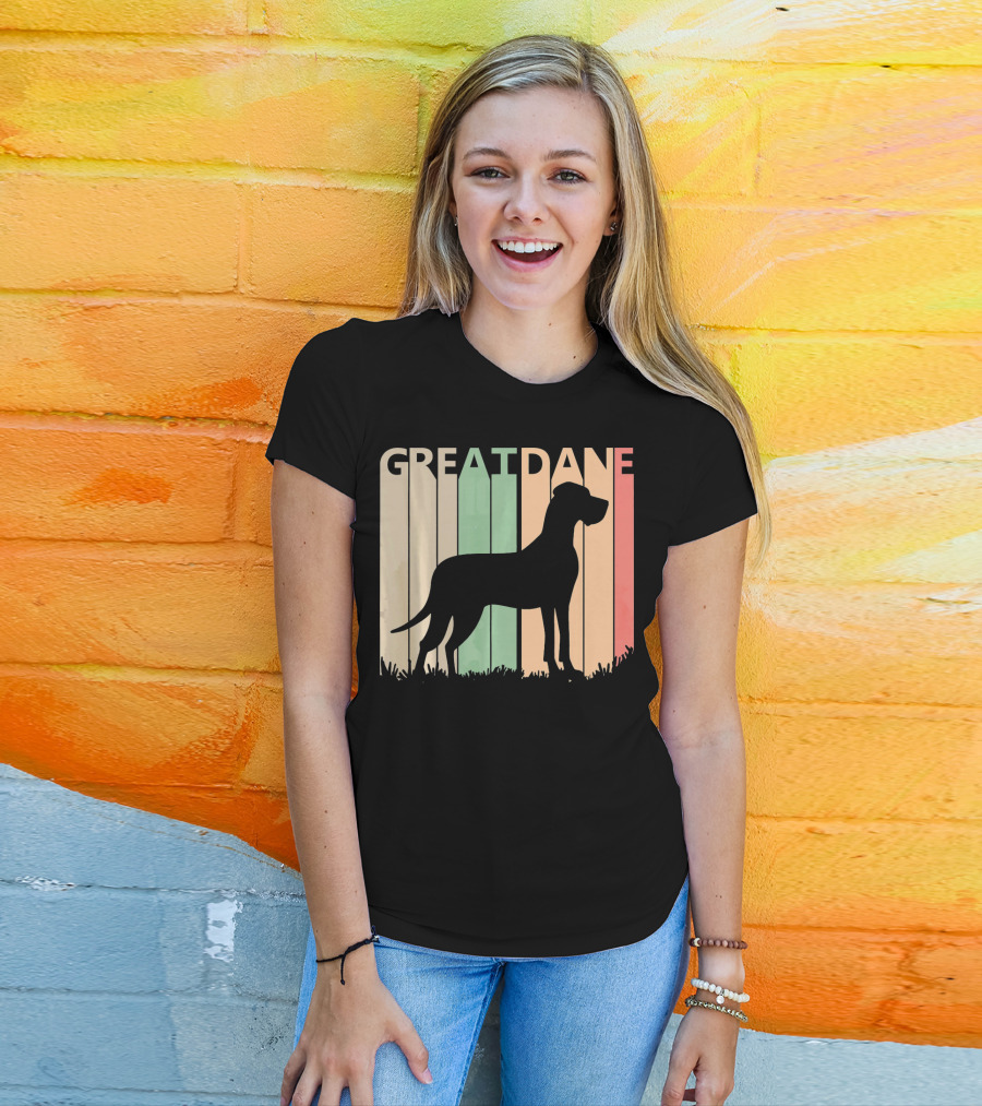 Great Dane Valentine Vintage Silhouette For Him T-Shirt