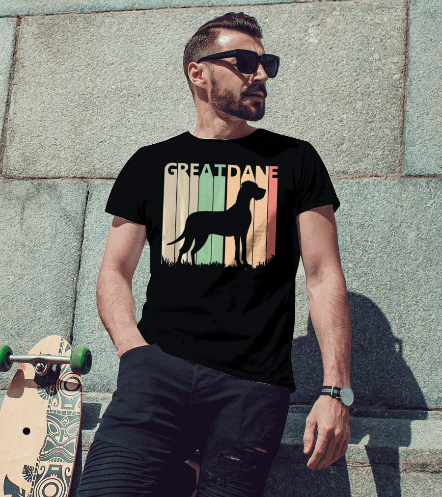 Great Dane Valentine Vintage Silhouette For Him T-Shirt