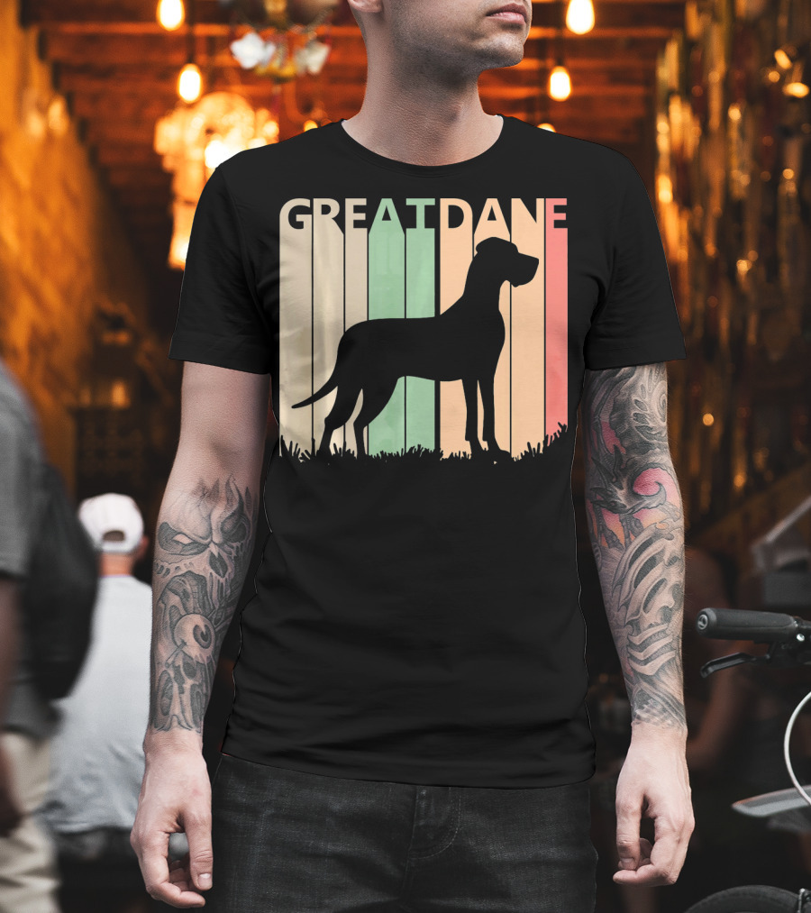 Great Dane Valentine Vintage Silhouette For Him T-Shirt